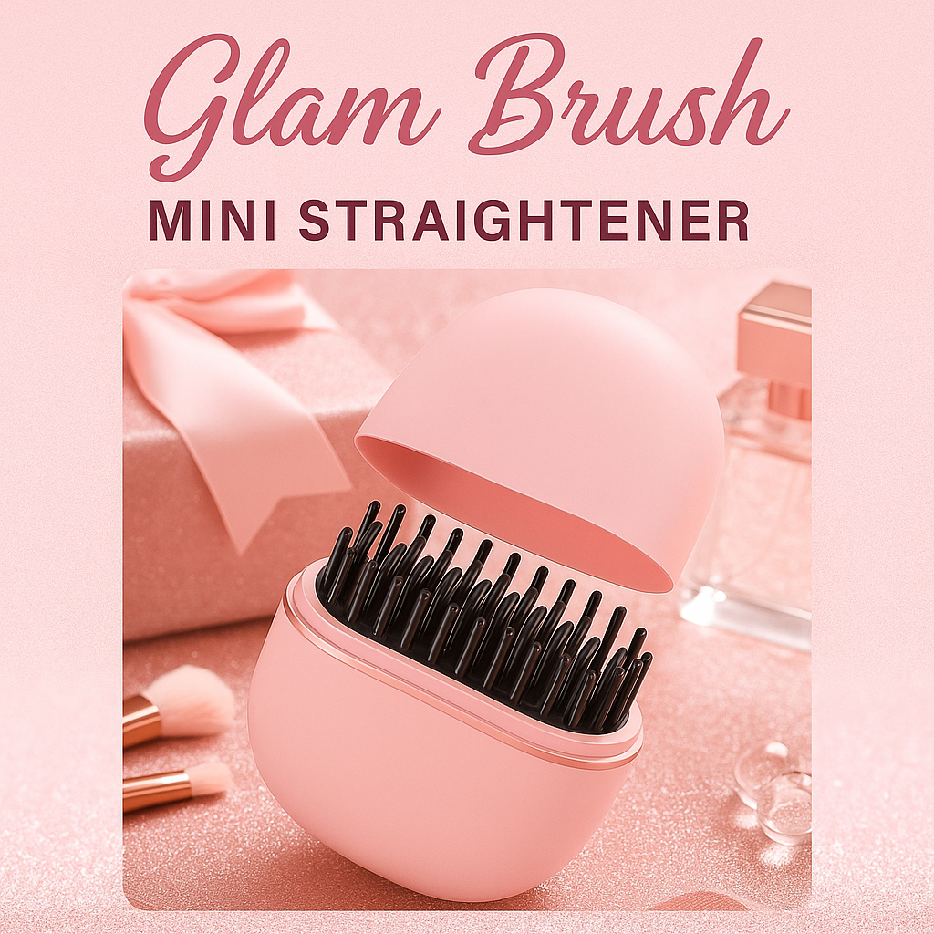 Glam Brush Mini Straightener – Smooth, Sleek, and Effortless… Anywhere You Go