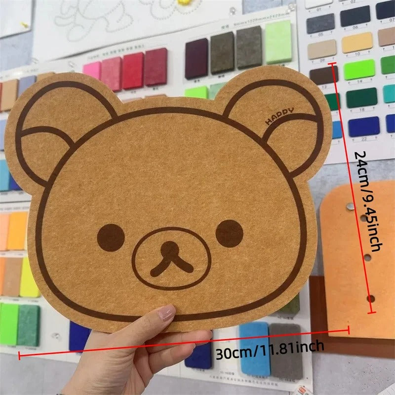 Adorable Bear Felt Board – Perfect for Photos, Notes, or Messages.
