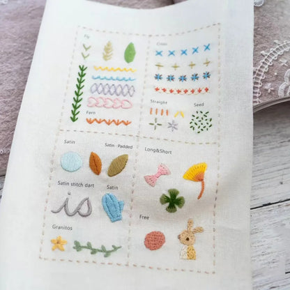 DIY Embroidery Starter Kit – 8 Threads, 16 Needles, Stitch Guide & More!