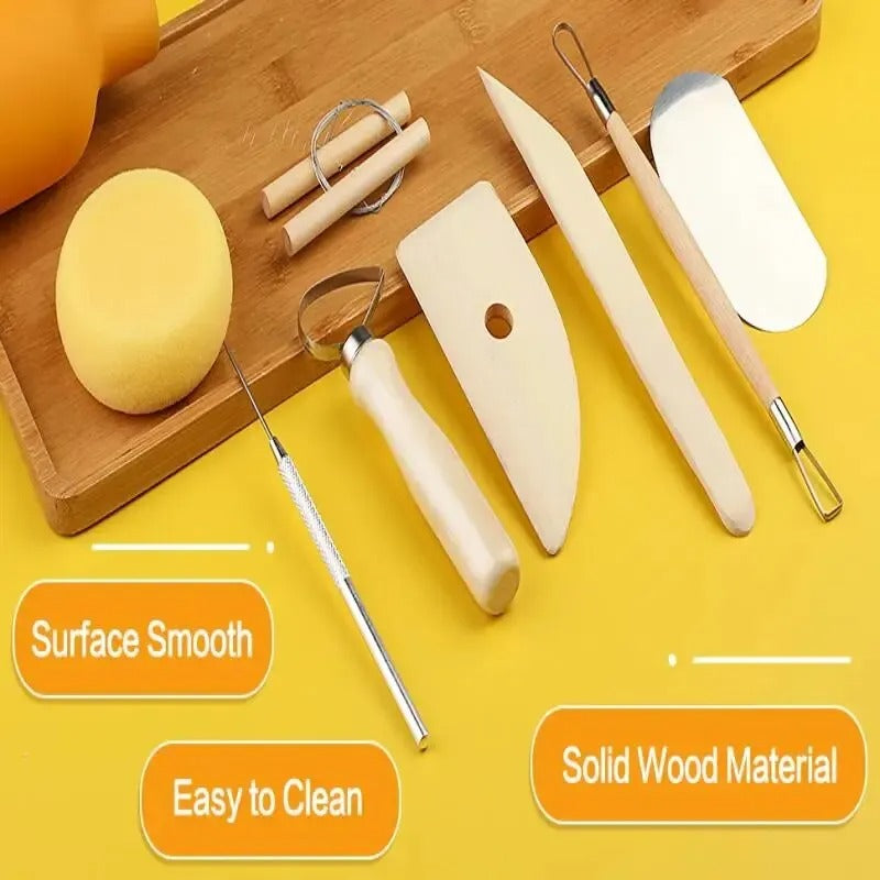 8-Piece DIY Clay Carving Tool Set – Pottery & Ceramic Sculpting Essentials