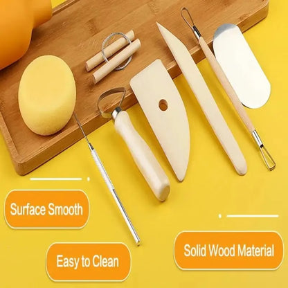 8-Piece DIY Clay Carving Tool Set – Pottery & Ceramic Sculpting Essentials