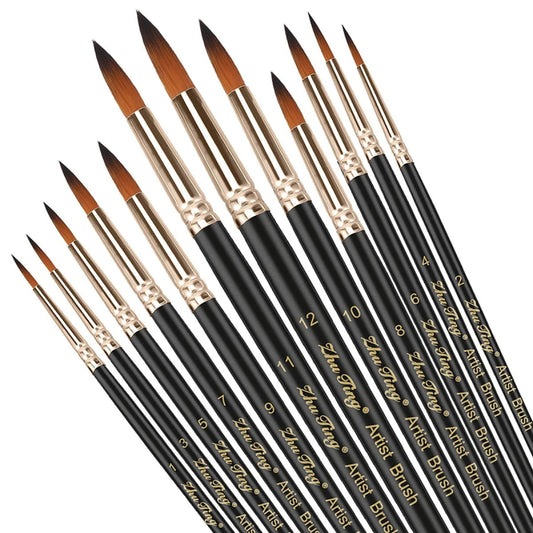 12 Piece Paint Brush Set